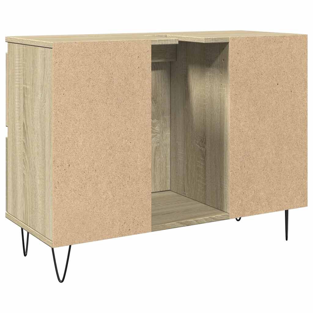 vidaXL Ντουλάπι Μπάνιου Sonoma Δρυς 80 x 33 x 60 εκ. από Επεξεργ. Ξύλο