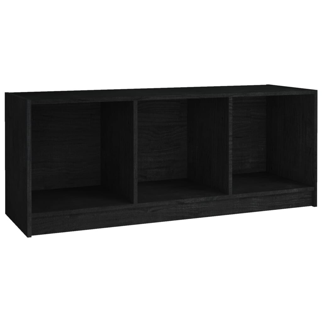 vidaXL Έπιπλο Τηλεόρασης Μαύρο 104 x 33 x 41 εκ. από Μασίφ Ξύλο Πεύκου