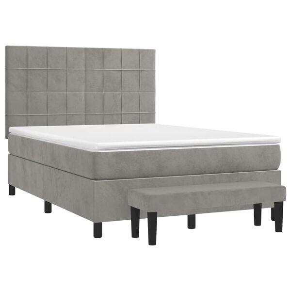 vidaXL &Kappa;&rho;&epsilon;&beta;ά&tau;&iota; Boxspring &mu;&epsilon; &Sigma;&tau;&rho;ώ&mu;&alpha; &Alpha;&nu;&omicron;&iota;&chi;&tau;ό &Gamma;&kappa;&rho;&iota; 140x190 &epsilon;&kappa;. &Beta;&epsilon;&lambda;&omicron;ύ&delta;&iota;&nu;&omicron;