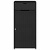 vidaXL Ντουλάπι Αποθήκευσης Κήπου Μαύρο 55x55x111 εκ. από Συνθ. Ρατάν