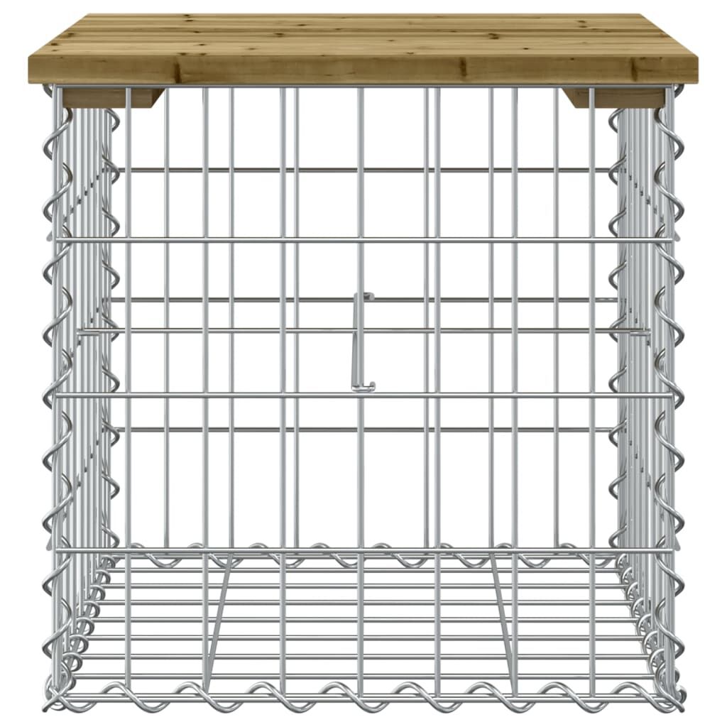 vidaXL Παγκάκι Κήπου Συρματοκιβώτιο 43x44x42 εκ. Εμποτ. Ξύλο Πεύκου