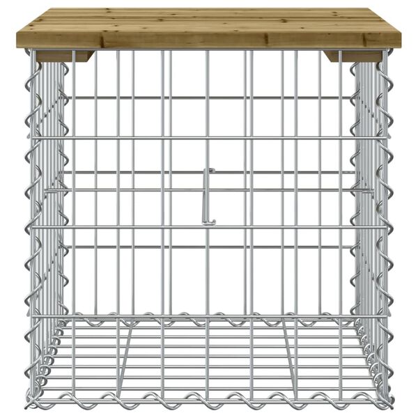 vidaXL Παγκάκι Κήπου Συρματοκιβώτιο 43x44x42 εκ. Εμποτ. Ξύλο Πεύκου