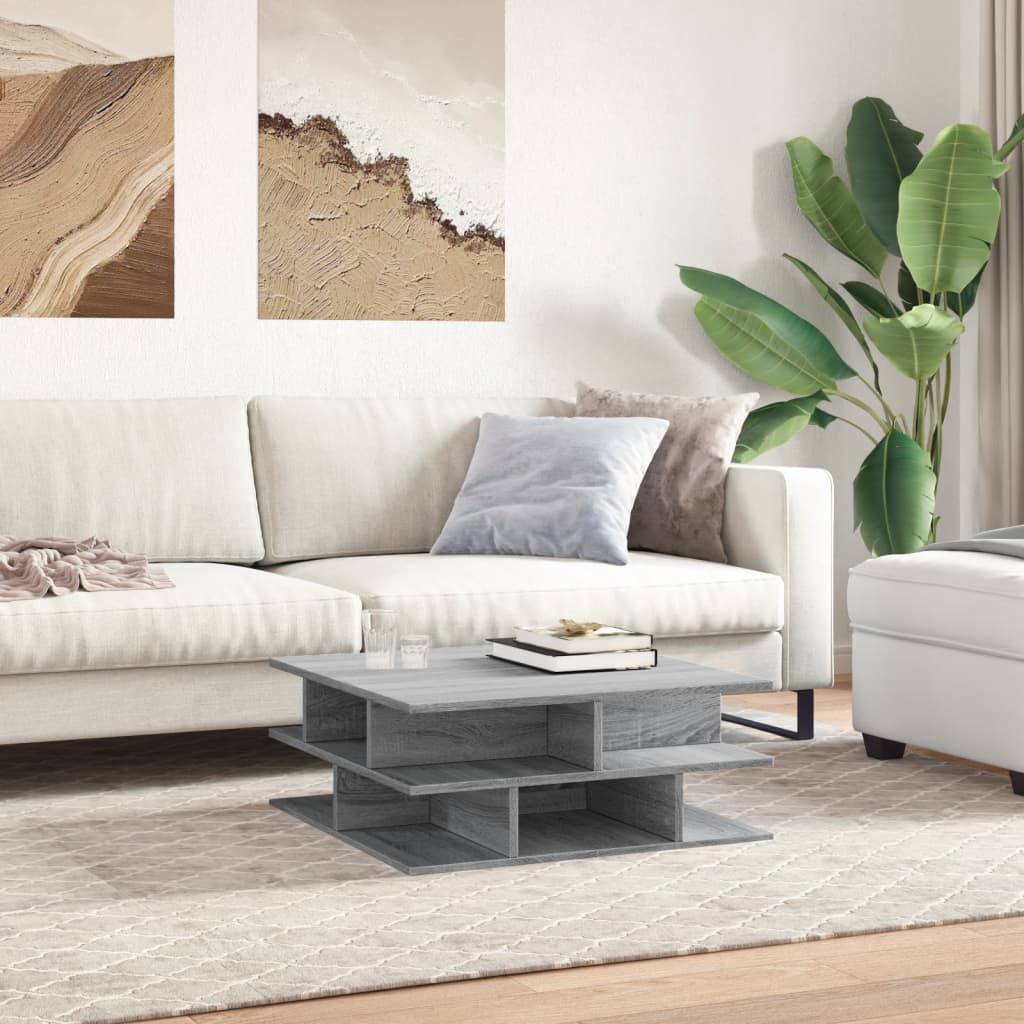 vidaXL Τραπεζάκι Σαλονιού Γκρι Sonoma 70x70x29 εκ. Επεξεργασμένο Ξύλο