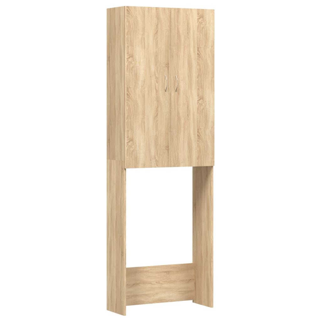 vidaXL Ντουλάπι Πλυντηρίου Sonoma Δρυς 64 x 25,5 x 190 εκ.