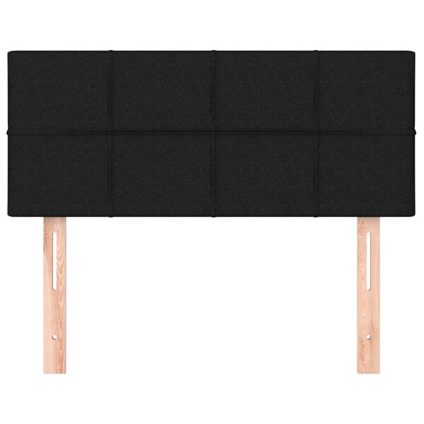 vidaXL Κεφαλάρι Κρεβατιού Μαύρο 90x5x78/88 εκ. Υφασμάτινο