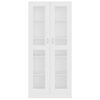vidaXL Βιτρίνα Λευκή 82,5 x 30,5 x 185 εκ. Επεξ. Ξύλο