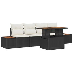 vidaXL &Sigma;&epsilon;&tau; &Kappa;&alpha;&nu;&alpha;&pi;έ &Kappa;ή&pi;&omicron;&upsilon; &mu;&epsilon; &alpha;&pi;&omicron;&theta;ή&kappa;&epsilon;&upsilon;&sigma;&eta; 5 pcs &Mu;&alpha;ύ&rho;&omicron; &Pi;&omicron;&lambda;&upsilon; &rho;ά&tau;&alpha;&nu;