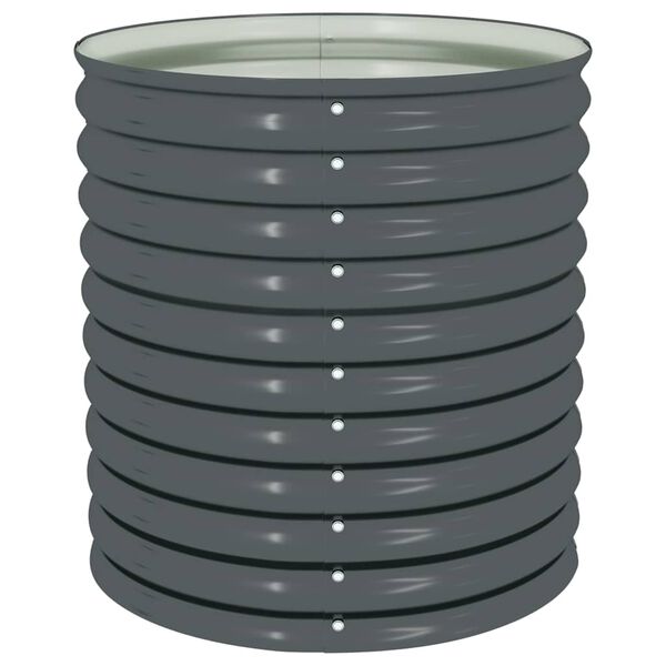 vidaXL Ζαρντινιέρα Υπερυψωμένη Γκρι 80x80x81 εκ. Γαλβανισμ. Χάλυβας