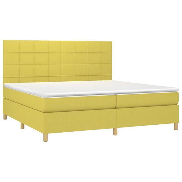 vidaXL &Kappa;&rho;&epsilon;&beta;ά&tau;&iota; Boxspring &mu;&epsilon; &Sigma;&tau;&rho;ώ&mu;&alpha; & LED &Pi;&rho;ά&sigma;&iota;&nu;&omicron; 200x200 &epsilon;&kappa; &Upsilon;&phi;&alpha;&sigma;&mu;ά&tau;&iota;&nu;&omicron;