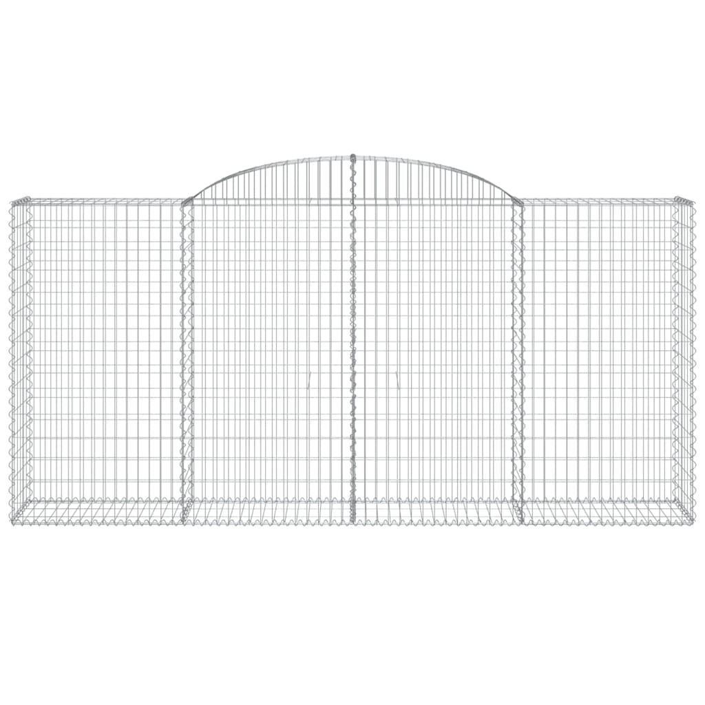 vidaXL Συρματοκιβώτια Τοξωτά 4 τεμ. 300x50x140/160 εκ. Γαλβαν. Ατσάλι
