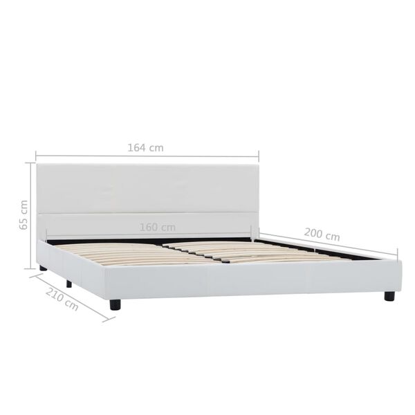 vidaXL Πλαίσιο Κρεβατιού Λευκό 160 x 200 εκ. από Συνθετικό Δέρμα