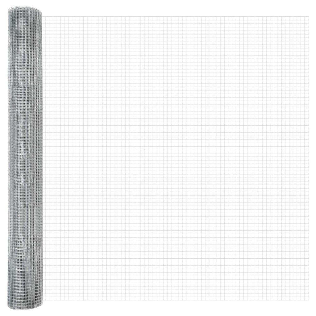 vidaXL Γαλβανισμένος Φράχτης με 13 Φλατ Πόλους 1.2x50 μ Γαλβανισμένο Ατσάλι