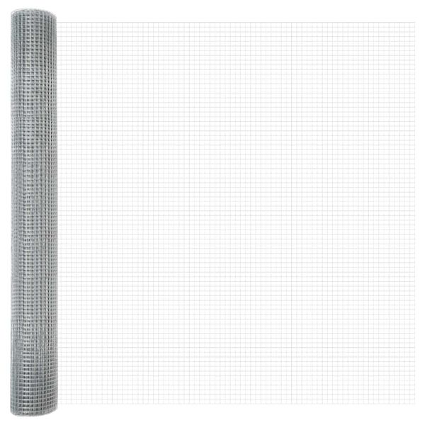 vidaXL Γαλβανισμένος Φράχτης με 13 Φλατ Πόλους 1.2x50 μ Γαλβανισμένο Ατσάλι