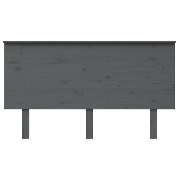 vidaXL Κεφαλάρι Κρεβατιού Γκρι 144x6x82,5 εκ. από Μασίφ Ξύλο Πεύκου