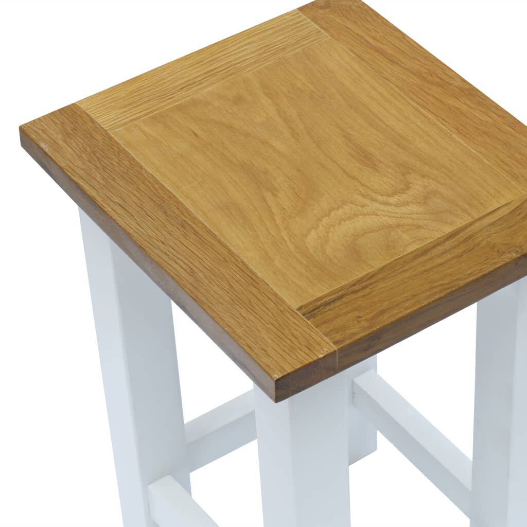 vidaXL Τραπέζι Βοηθητικό 27 x 24 x 37 εκ. από Μασίφ Ξύλο Δρυός