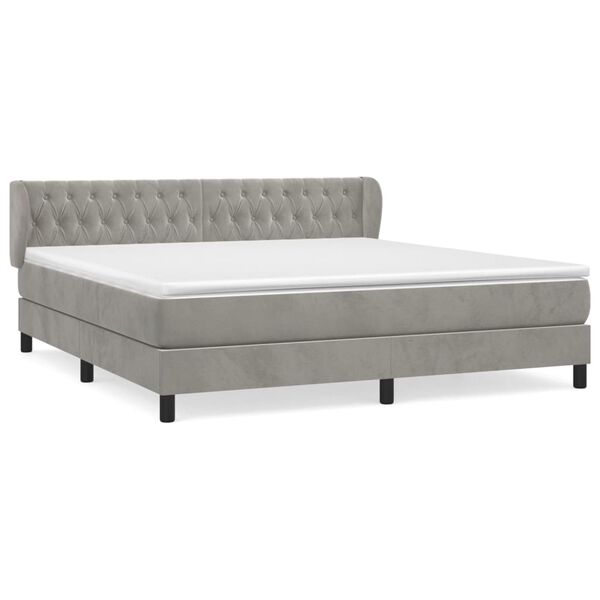 vidaXL &Kappa;&rho;&epsilon;&beta;ά&tau;&iota; Boxspring &mu;&epsilon; &Sigma;&tau;&rho;ώ&mu;&alpha; &Alpha;&nu;&omicron;&iota;&chi;&tau;ό &Gamma;&kappa;&rho;&iota; 160x200 &epsilon;&kappa;. &Beta;&epsilon;&lambda;&omicron;ύ&delta;&iota;&nu;&omicron;