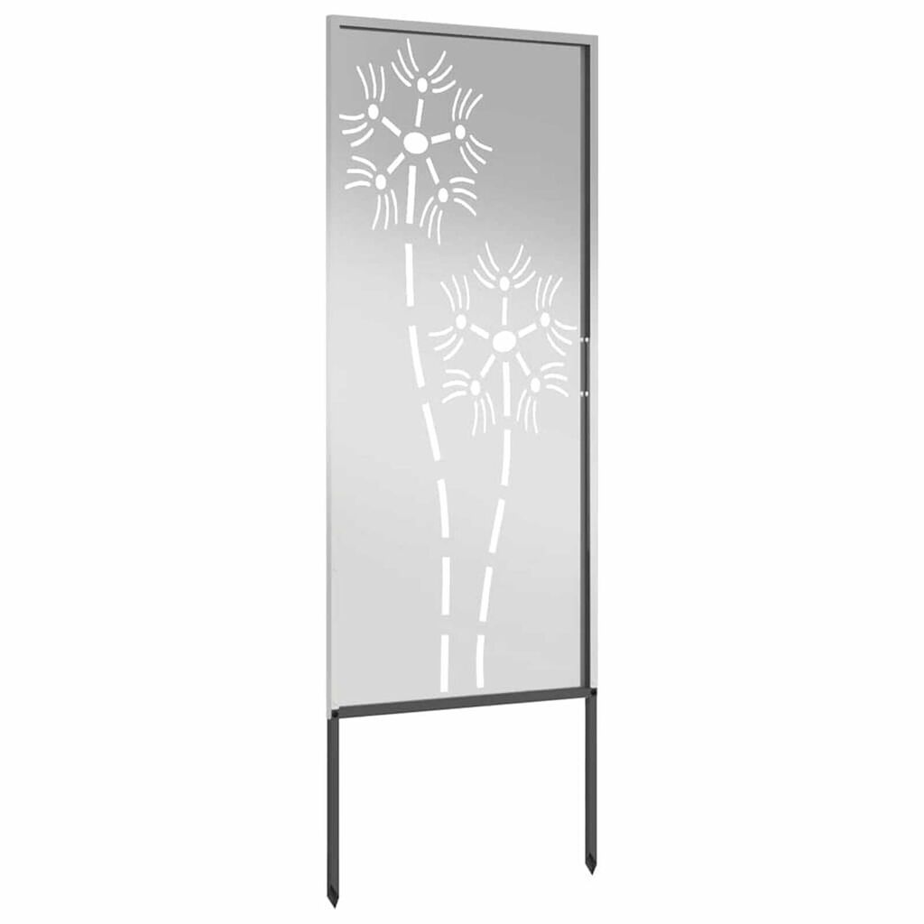vidaXL Διακοσμητική Πλάκα Κήπου Άλλο Ασημί 50 x 140 cm