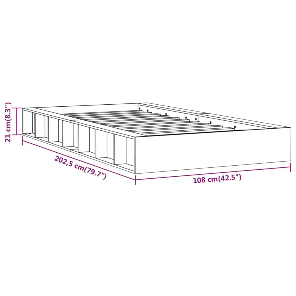 vidaXL Πλαίσιο Κρεβατιού 90 x 200 εκ. από Μασίφ Ξύλο