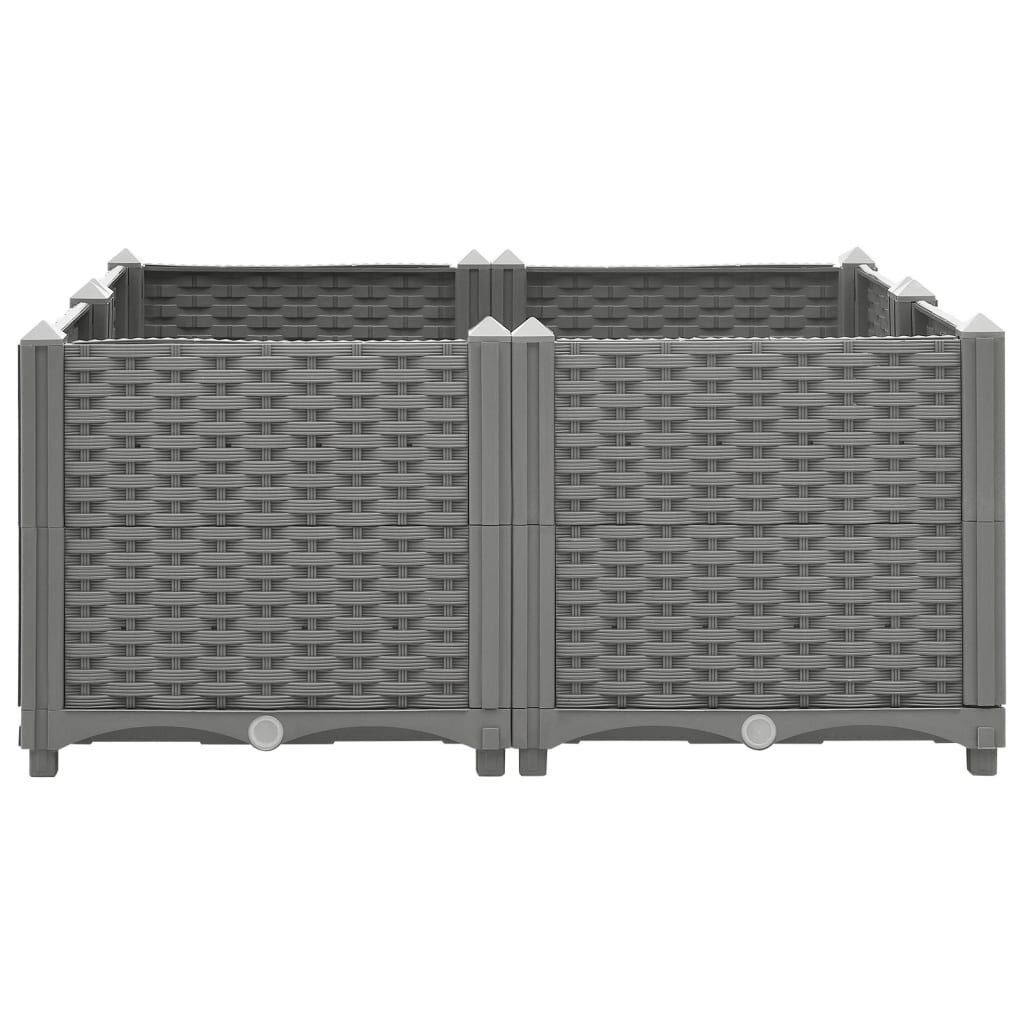 vidaXL Ζαρντινιέρα 80 x 80 x 38 εκ. από Πολυπροπυλένιο