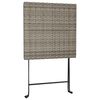 vidaXL Τραπέζι Bistro Πτυσσόμενο Γκρι 55x54x71 εκ. από Συνθετικό Ρατάν