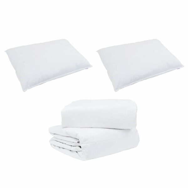 Set Παπλώματος Χειμώνα 3 pcs Λευκό 240 x 260 εκ. Μικροΐνες, Βαμβάκι