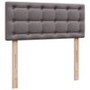 vidaXL Κρεβάτι Boxspring με Στρώμα Γκρι 120x190εκ. από Συνθετικό Δέρμα