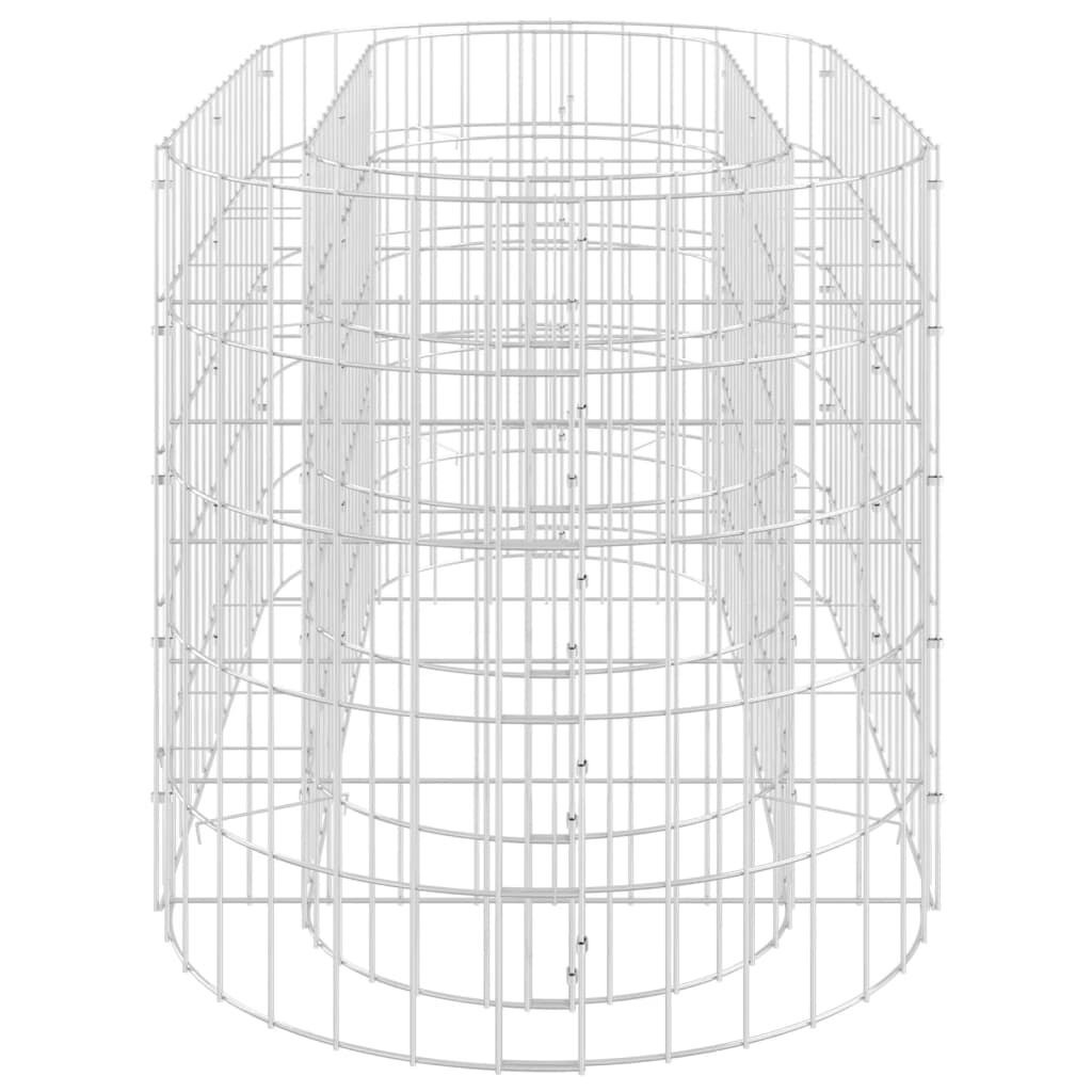 vidaXL Συρματοκιβώτιο-Γλάστρα Υπερυψωμένη 120x50x50 εκ. Γαλβαν. Ατσάλι