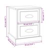 vidaXL Κομοδίνο Γκρι Sonoma 39x39x47,5 εκ. από Επεξεργασμένο Ξύλο