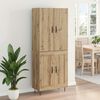 vidaXL Highboard 2 pcs Artisan Oak &Mu;&eta;&chi;&alpha;&nu;&iota;&kappa;ή &xi;&upsilon;&lambda;&epsilon;ί&alpha; &kappa;&alpha;&iota; &gamma;&upsilon;&alpha;&lambda;ί