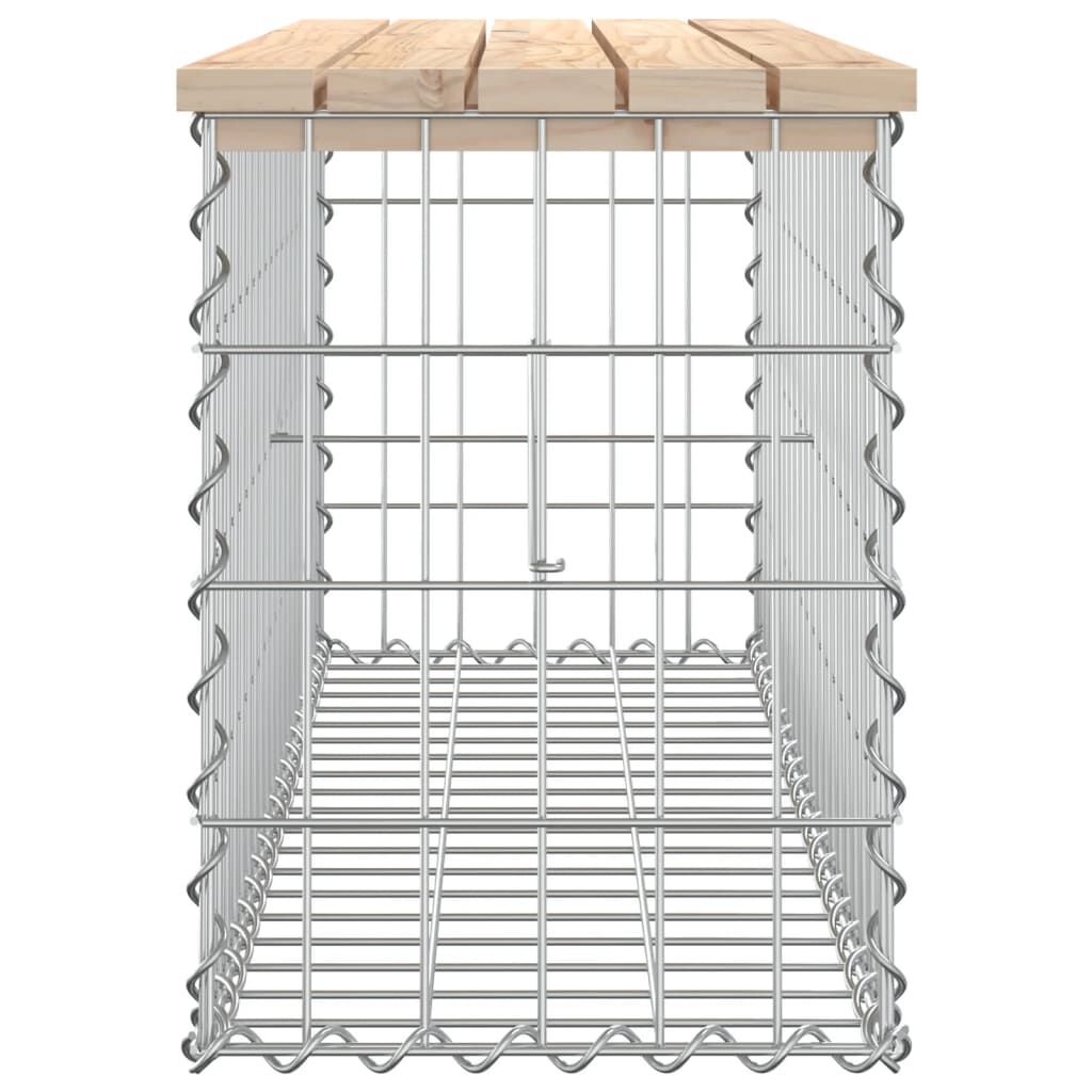 vidaXL Παγκάκι Κήπου Συρματοκιβώτιο 103x31,5x42 εκ. Μασίφ Ξύλο Πεύκου