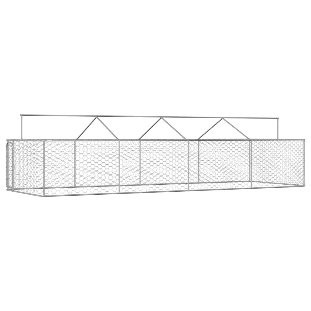 vidaXL Κλουβί Σκύλου Εξωτερικού Χώρου 600 x 200 x 150 εκ. με Στέγαστρο