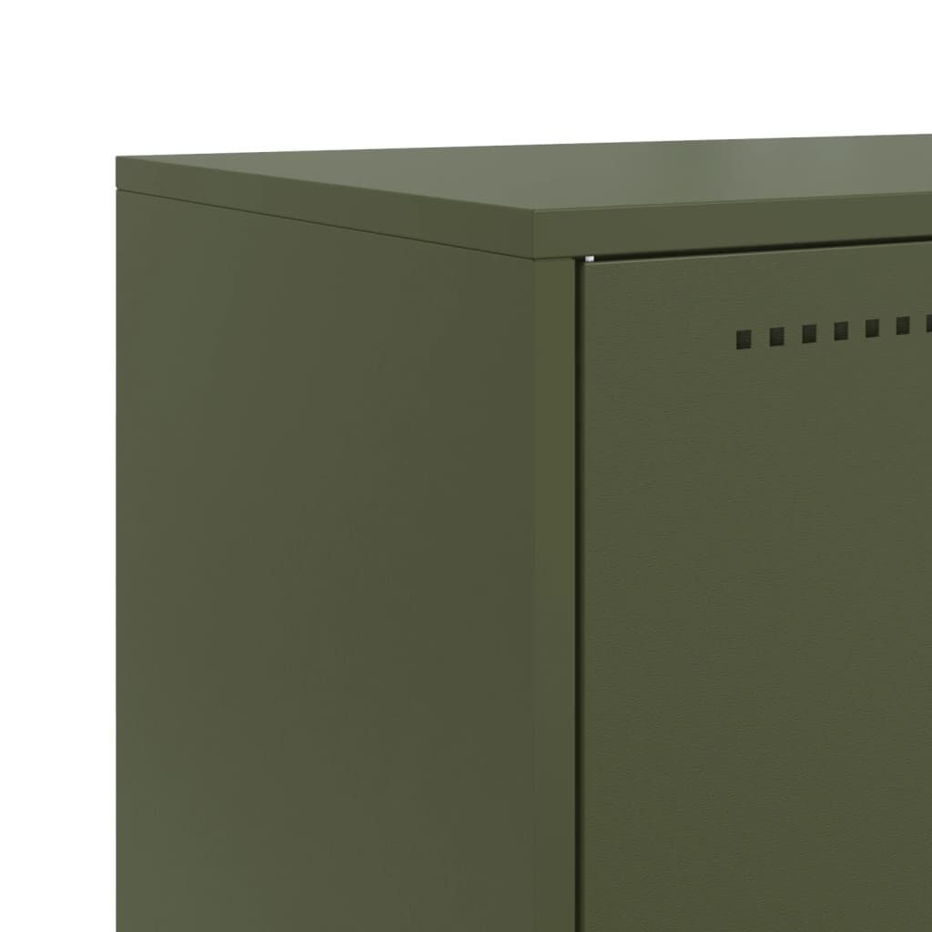 vidaXL Ντουλάπι Πράσινο Λαδί 68,5x38,5x123,5 εκ. από Ατσάλι