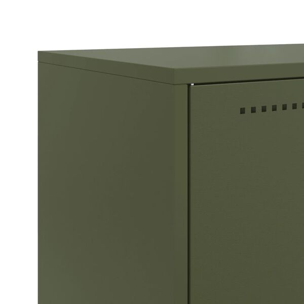 vidaXL Ντουλάπι Πράσινο Λαδί 68,5x38,5x123,5 εκ. από Ατσάλι