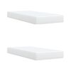 vidaXL Κρεβάτι Boxspring με Στρώμα Λευκό 200x200 εκ. Συνθετικό Δέρμα