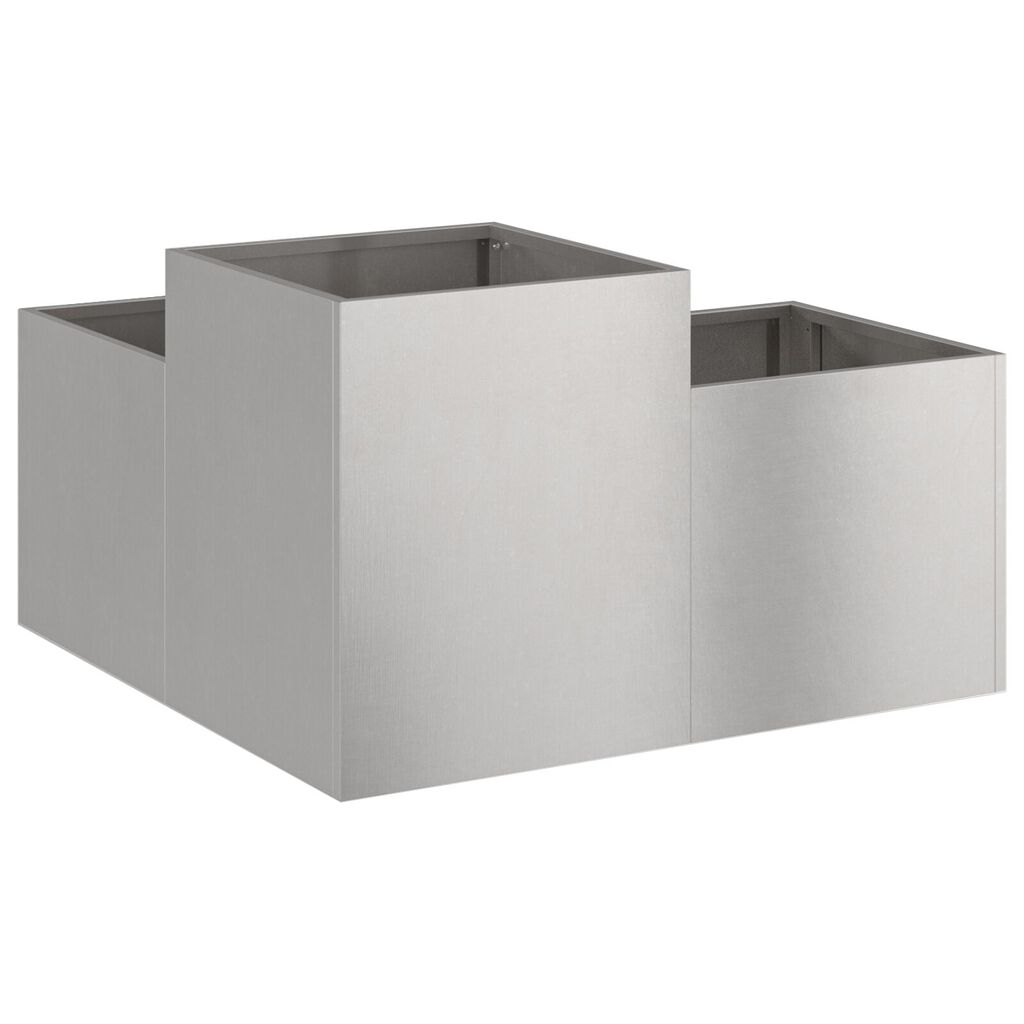 vidaXL Κήπος Γλάστρα 80x80x48 εκ Ανοξείδωτο ατσάλι