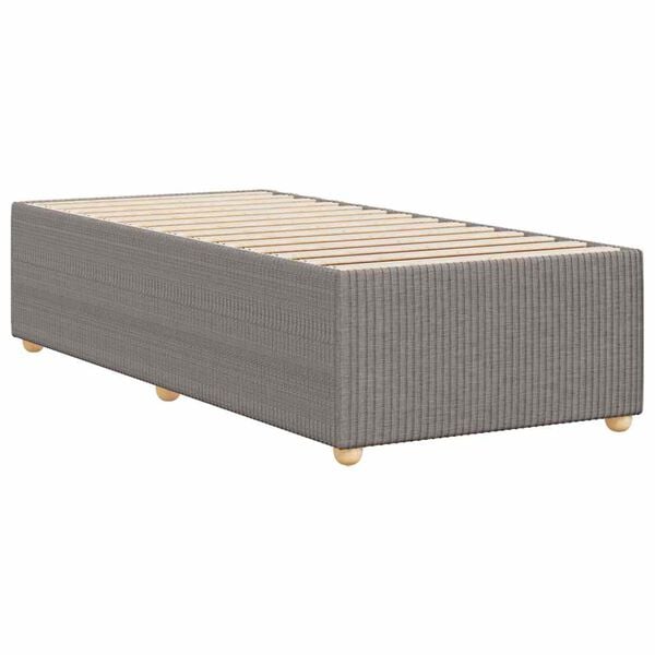 vidaXL Σκελετός Κρεβατιού Χωρίς Στρώμα Taupe 90x190 εκ. Υφασμάτινο