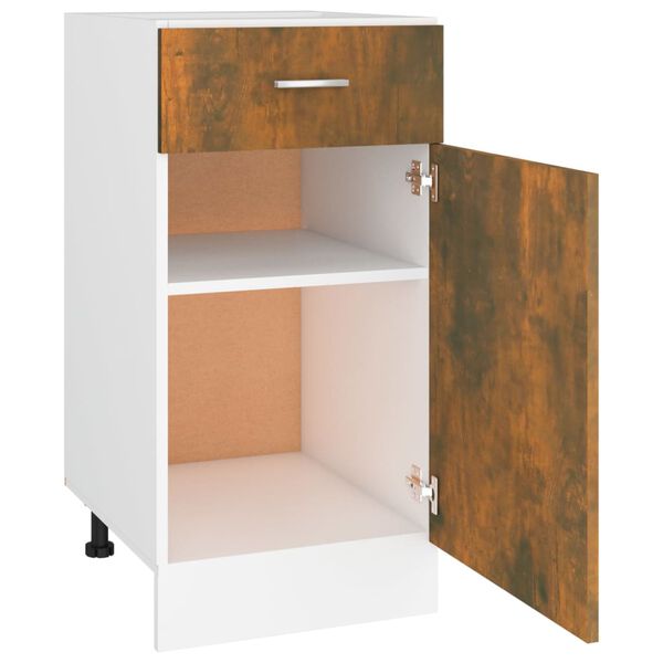 vidaXL Έπιπλο Με Συρτάρι Lyon Καπνιστή Δρυς 40x46x81,5εκ.