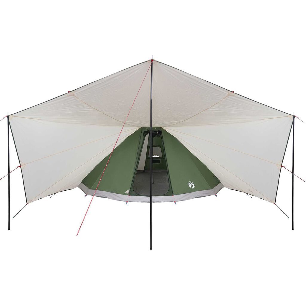 vidaXL Οικογενειακή Τέντα Tipi Πράσινη Waterproof για 12 Άτομα