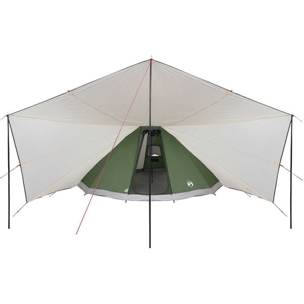 vidaXL Οικογενειακή Τέντα Tipi Πράσινη Waterproof για 12 Άτομα