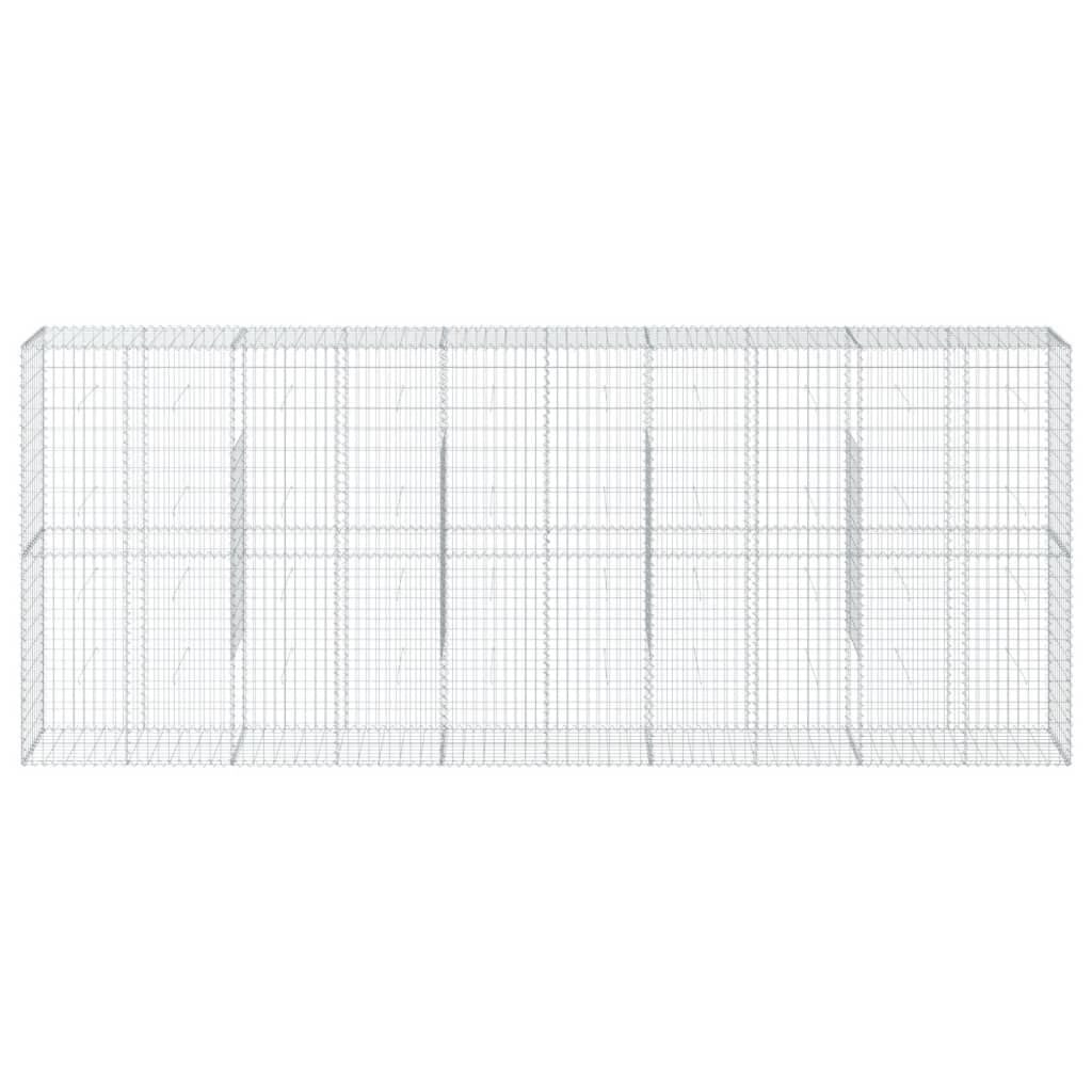 vidaXL Συρματοκιβώτιο με Κάλυμμα 500x50x200εκ. από Γαλβανισμένο Χάλυβα