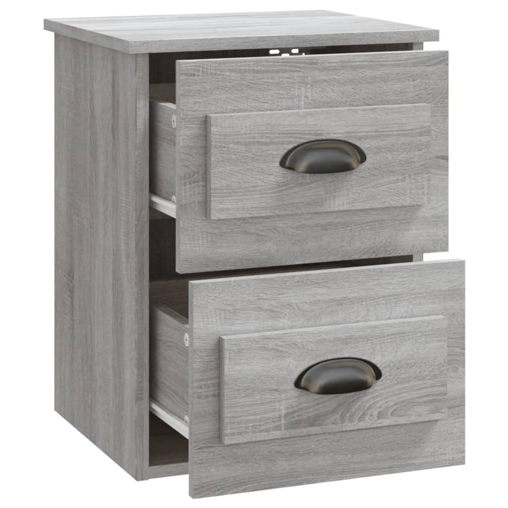 vidaXL Κομοδίνο Επιτοίχιο Γκρι Sonoma 41,5x36x53 εκ.