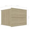 vidaXL Κομοδίνα 2 τεμ. Sonoma Δρυς 40 x 30 x 30 εκ. από Επεξ. Ξύλο
