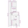 vidaXL Ντουλάπι Μπάνιου Καφέ 38 x 33 x 160 εκ. Μασίφ ξύλο ακακίας