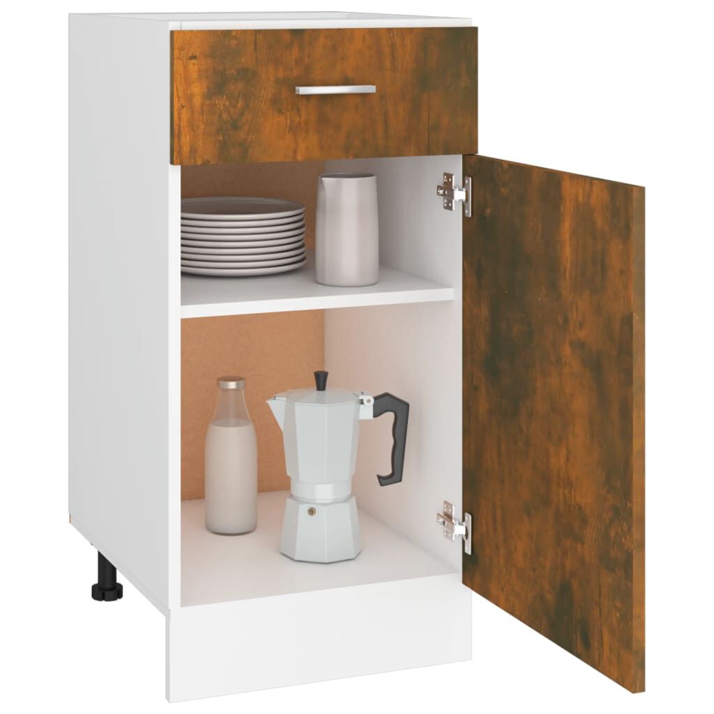 vidaXL Έπιπλο Με Συρτάρι Lyon Καπνιστή Δρυς 40x46x81,5εκ.