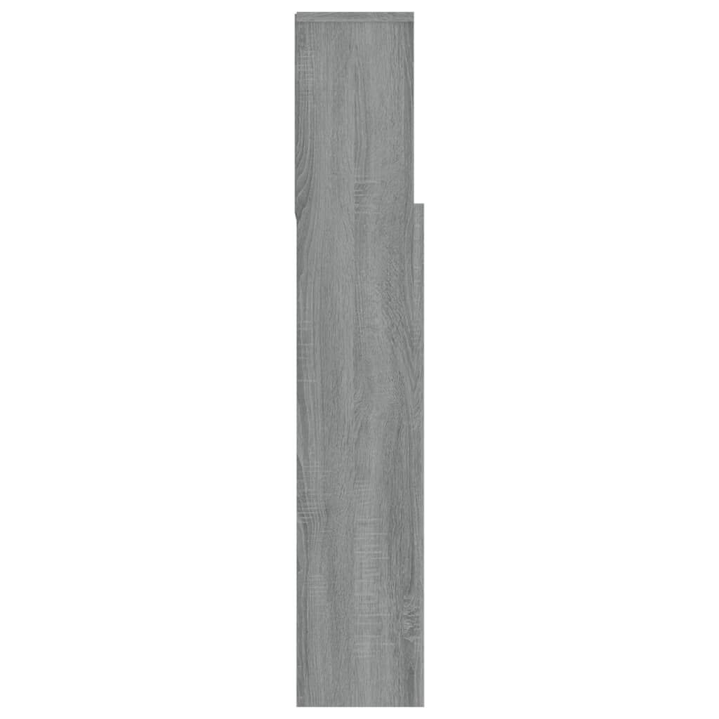 vidaXL Κεφαλάρι Με Αποθηκευτικό Χώρο Γκρι Sonoma 180 x 19 x 103,5 εκ.
