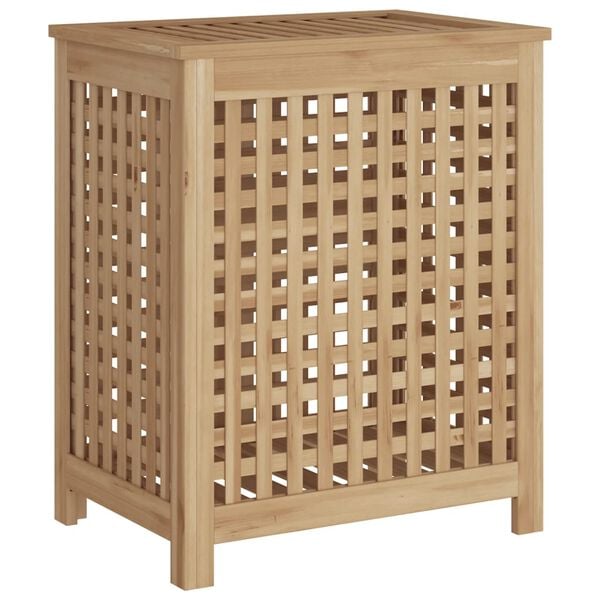 vidaXL Καλάθι Άπλυτων 50x35x60 εκ. από Μασίφ Ξύλο Teak