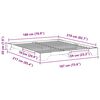 vidaXL Σκελετός Κρεβατιού Λευκό 180 x 210 cm Στερεά ξυλεία πεύκου