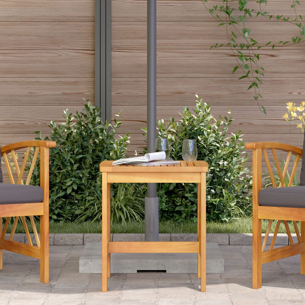 vidaXL Κηπουρική Πλευρικό Τραπέζι Καφέ 45x45x50 εκ Μασίφ Ξύλο Ακακίας