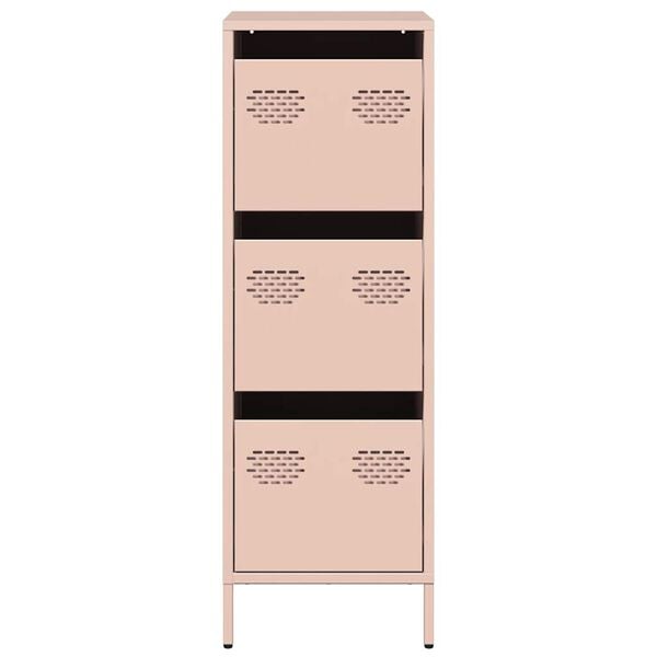 vidaXL Ντουλάπι Ροζ 39x35x103,5 εκ. από Ατσάλι