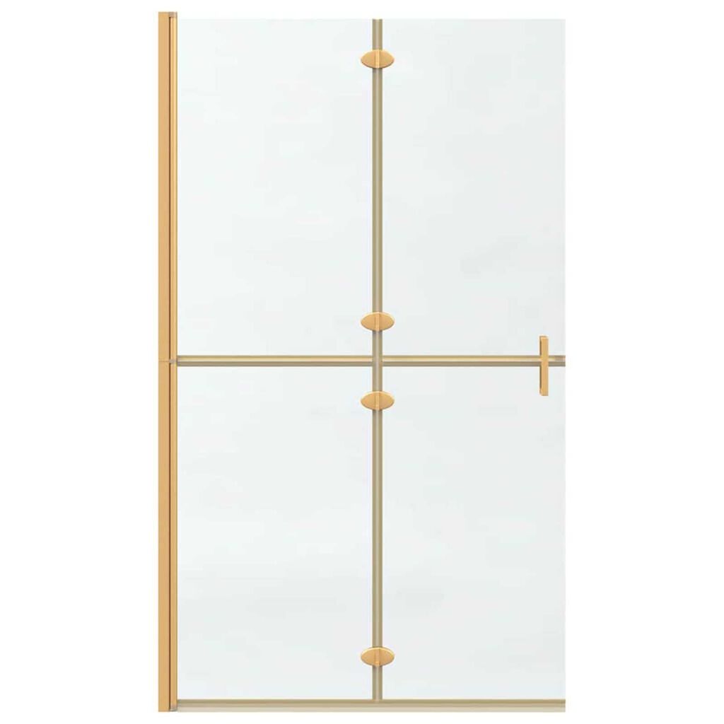 vidaXL Τοίχος ντους Walk-in Άλλο Χρυσό και διαφανές 110 x 190 cm